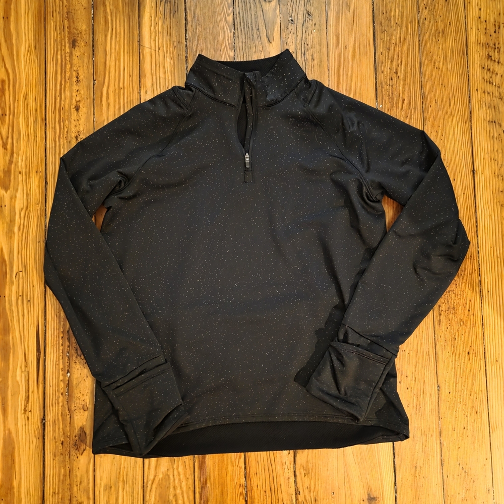 Athleta Whistler Cosmo Black Quarter-Zip Jacket